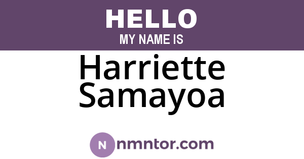 Harriette Samayoa