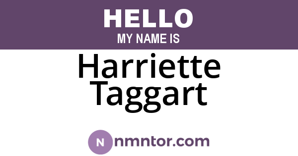 Harriette Taggart