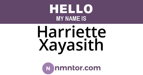 Harriette Xayasith