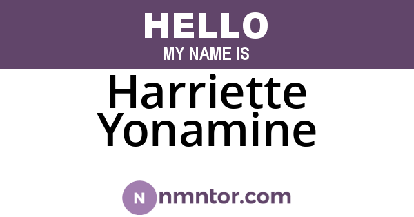 Harriette Yonamine