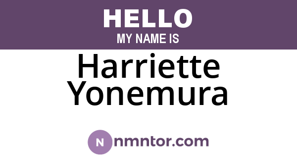 Harriette Yonemura