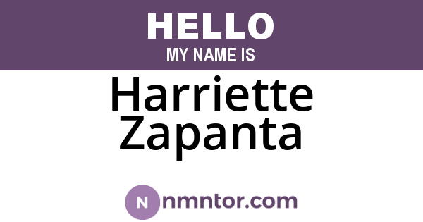 Harriette Zapanta