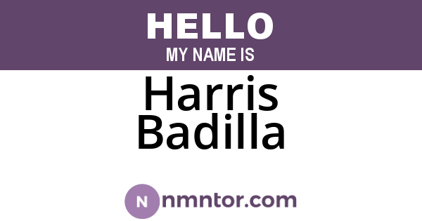 Harris Badilla