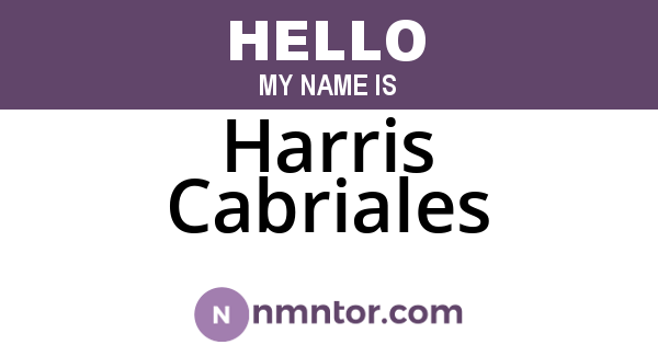 Harris Cabriales