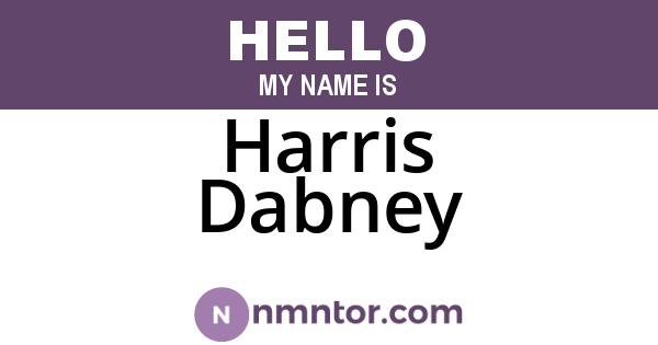 Harris Dabney