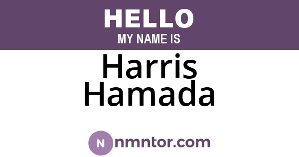 Harris Hamada