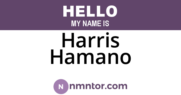 Harris Hamano