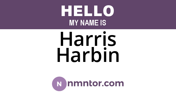 Harris Harbin