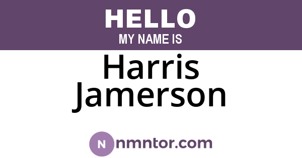 Harris Jamerson