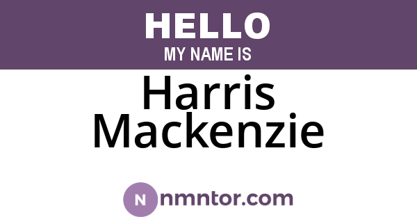 Harris Mackenzie