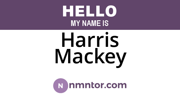 Harris Mackey