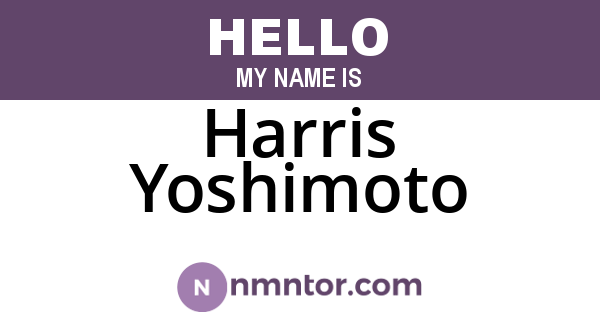 Harris Yoshimoto