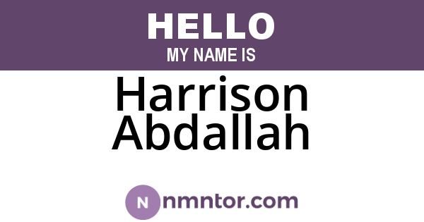Harrison Abdallah