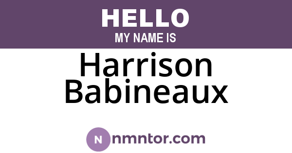 Harrison Babineaux
