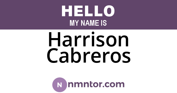 Harrison Cabreros