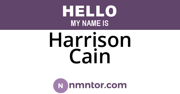 Harrison Cain