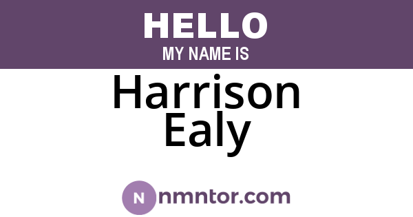 Harrison Ealy