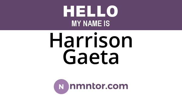 Harrison Gaeta