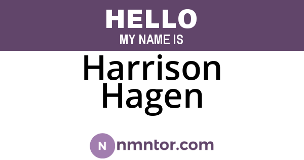 Harrison Hagen