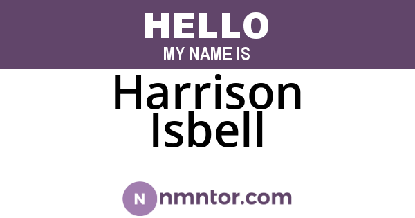 Harrison Isbell