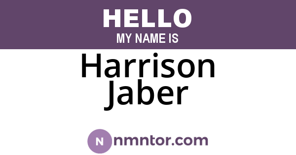 Harrison Jaber