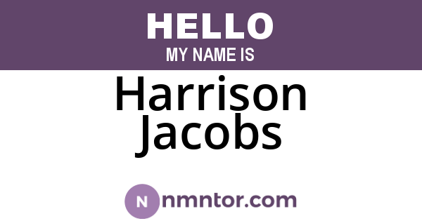 Harrison Jacobs