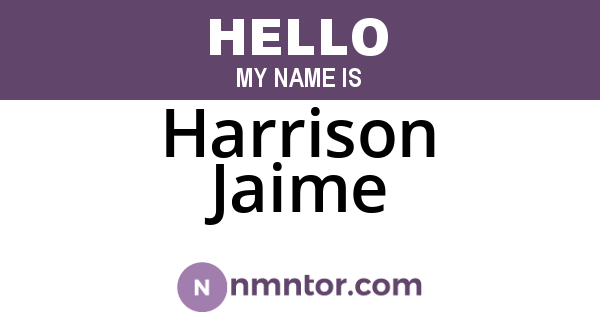 Harrison Jaime