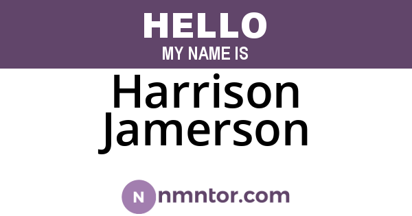 Harrison Jamerson