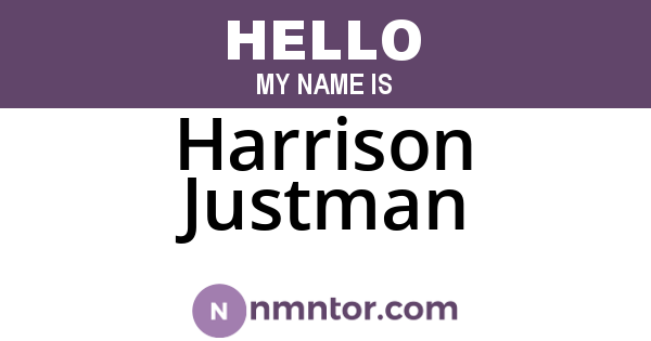 Harrison Justman