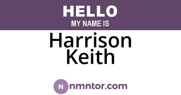 Harrison Keith