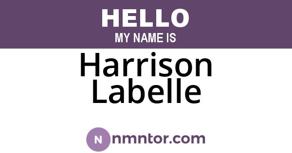 Harrison Labelle
