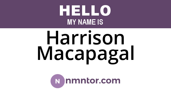 Harrison Macapagal