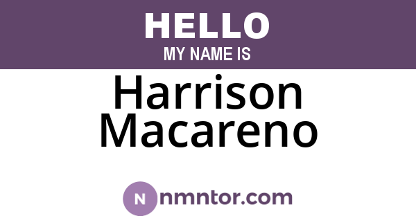 Harrison Macareno