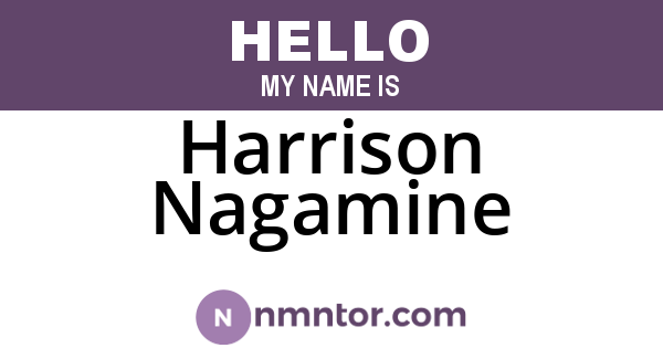 Harrison Nagamine