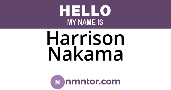 Harrison Nakama