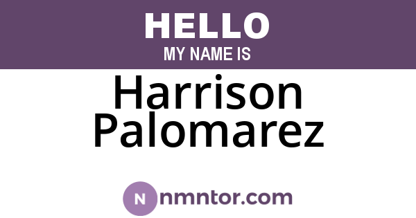 Harrison Palomarez