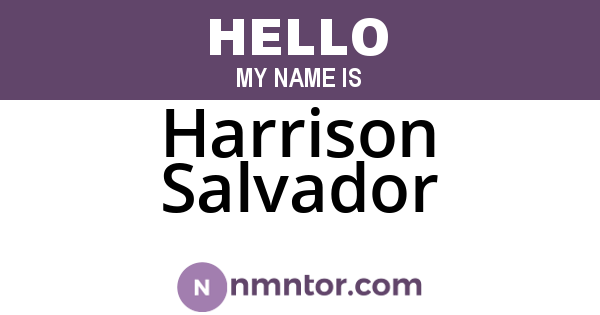 Harrison Salvador