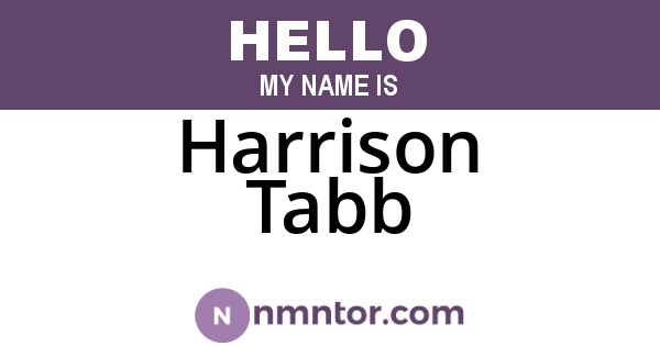 Harrison Tabb