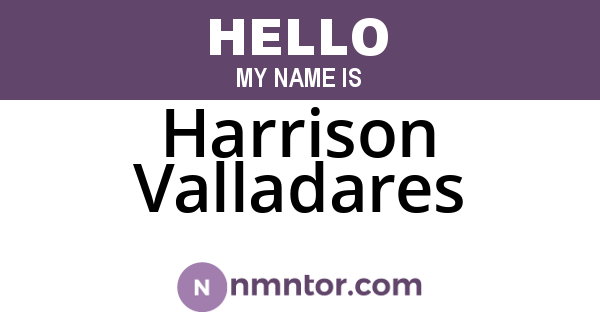 Harrison Valladares
