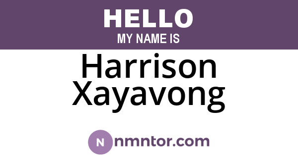 Harrison Xayavong