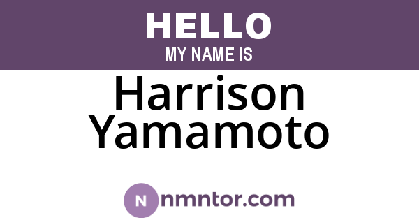Harrison Yamamoto