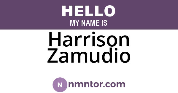 Harrison Zamudio