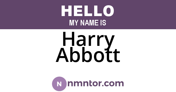 Harry Abbott