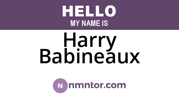 Harry Babineaux