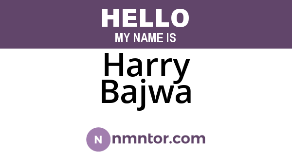 Harry Bajwa