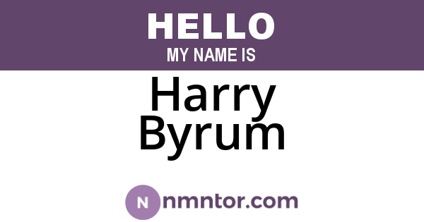 Harry Byrum