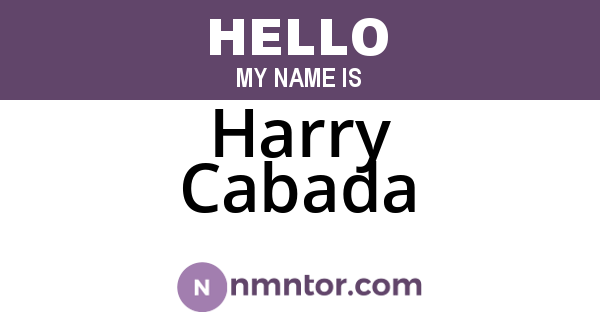 Harry Cabada