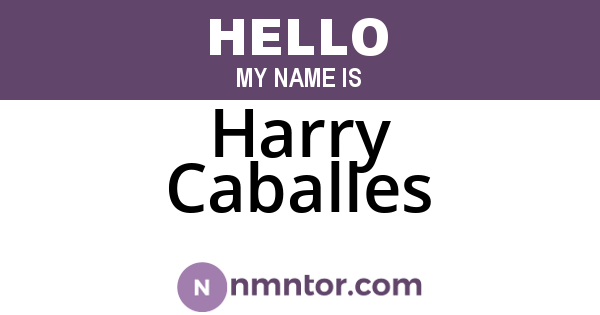 Harry Caballes