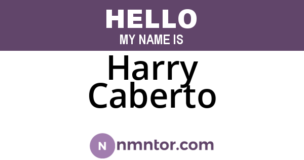 Harry Caberto