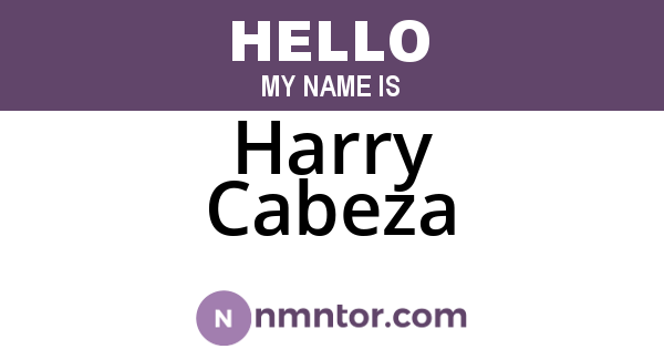 Harry Cabeza